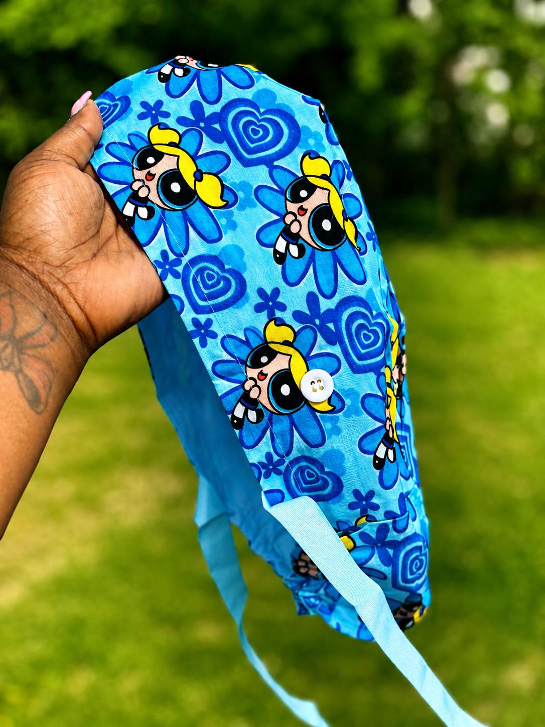 Bubbles Ponytail Scrub Cap