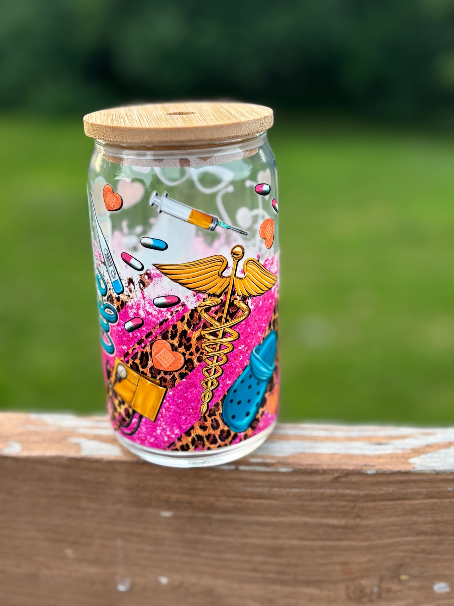 Scrub Life Glass Cup