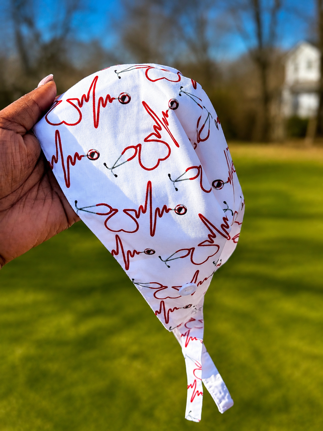 Heartbeat Scrub Cap