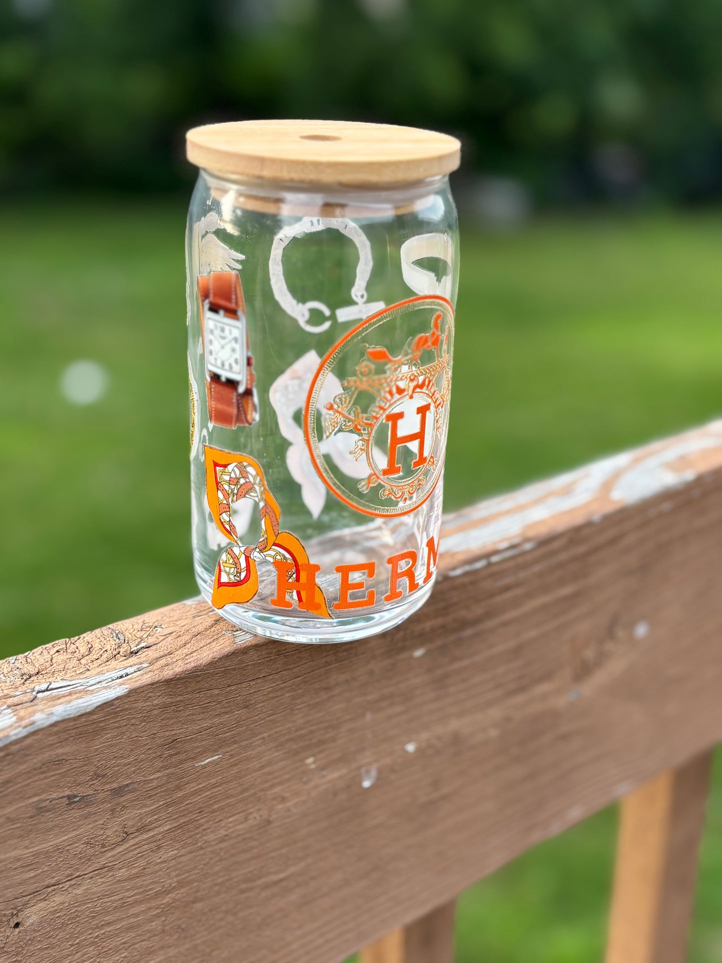 H Designer Glass Cup