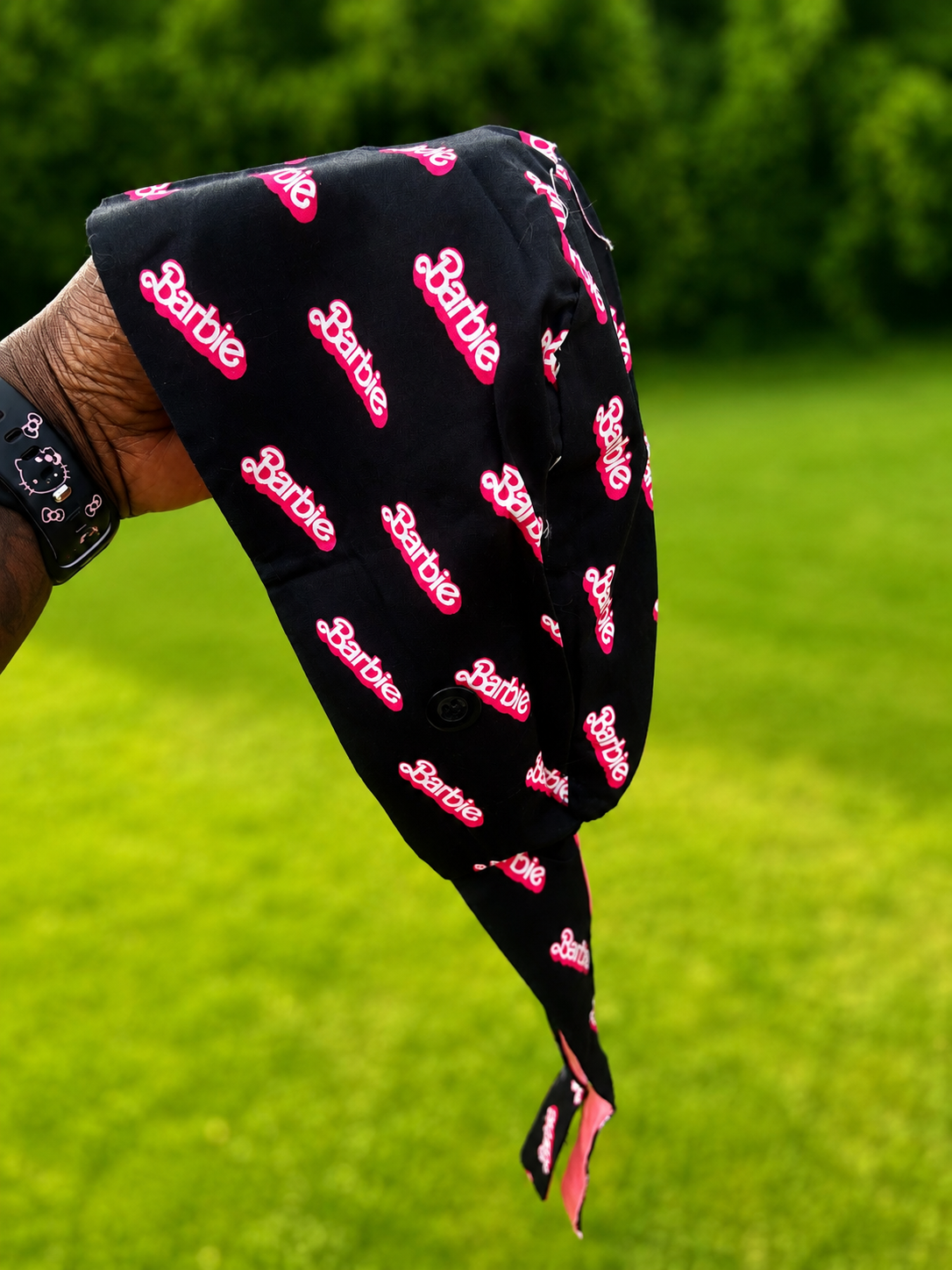 Pink/Black Scrub Cap
