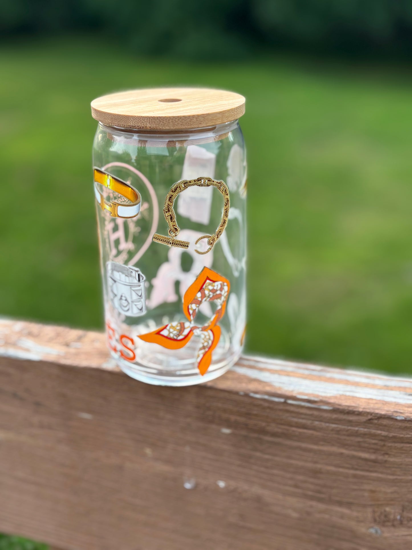 H Designer Glass Cup