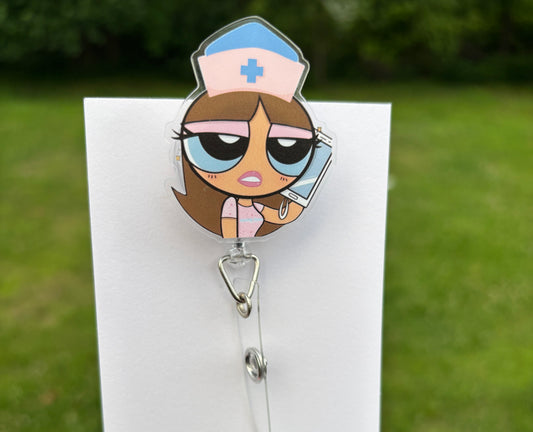 Pink/Blue PPG Badge Reel
