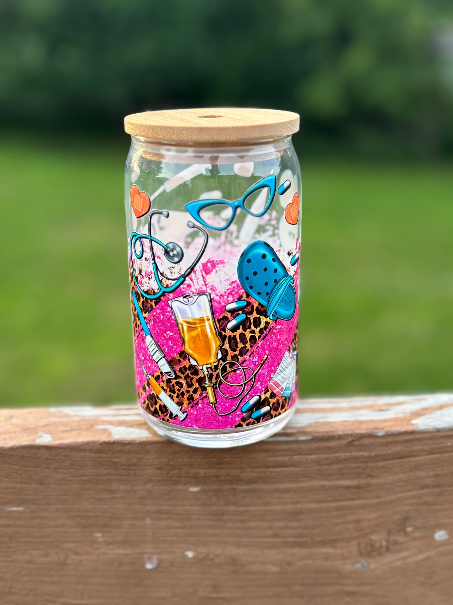 Scrub Life Glass Cup