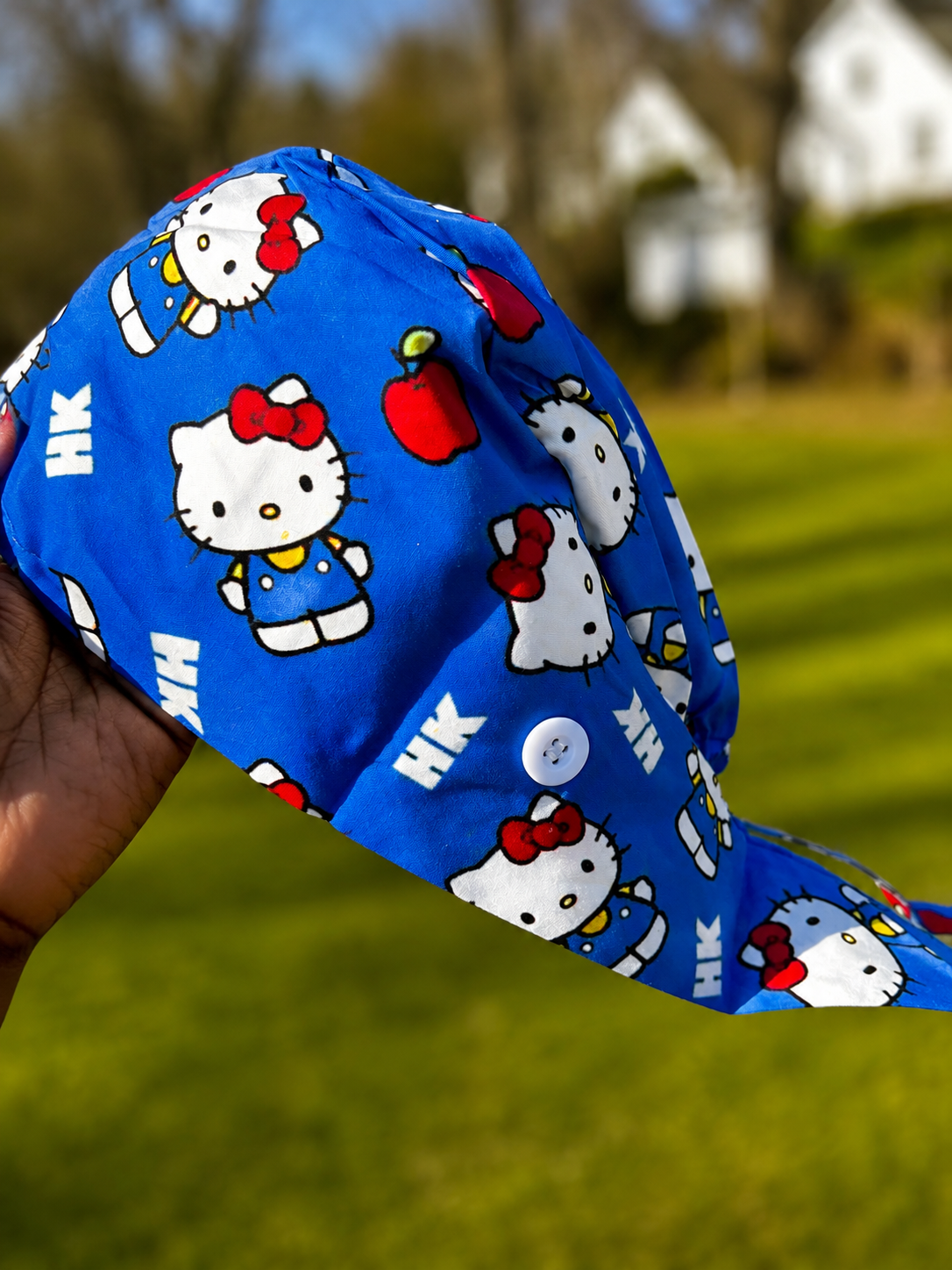 Blue HK Scrub Cap