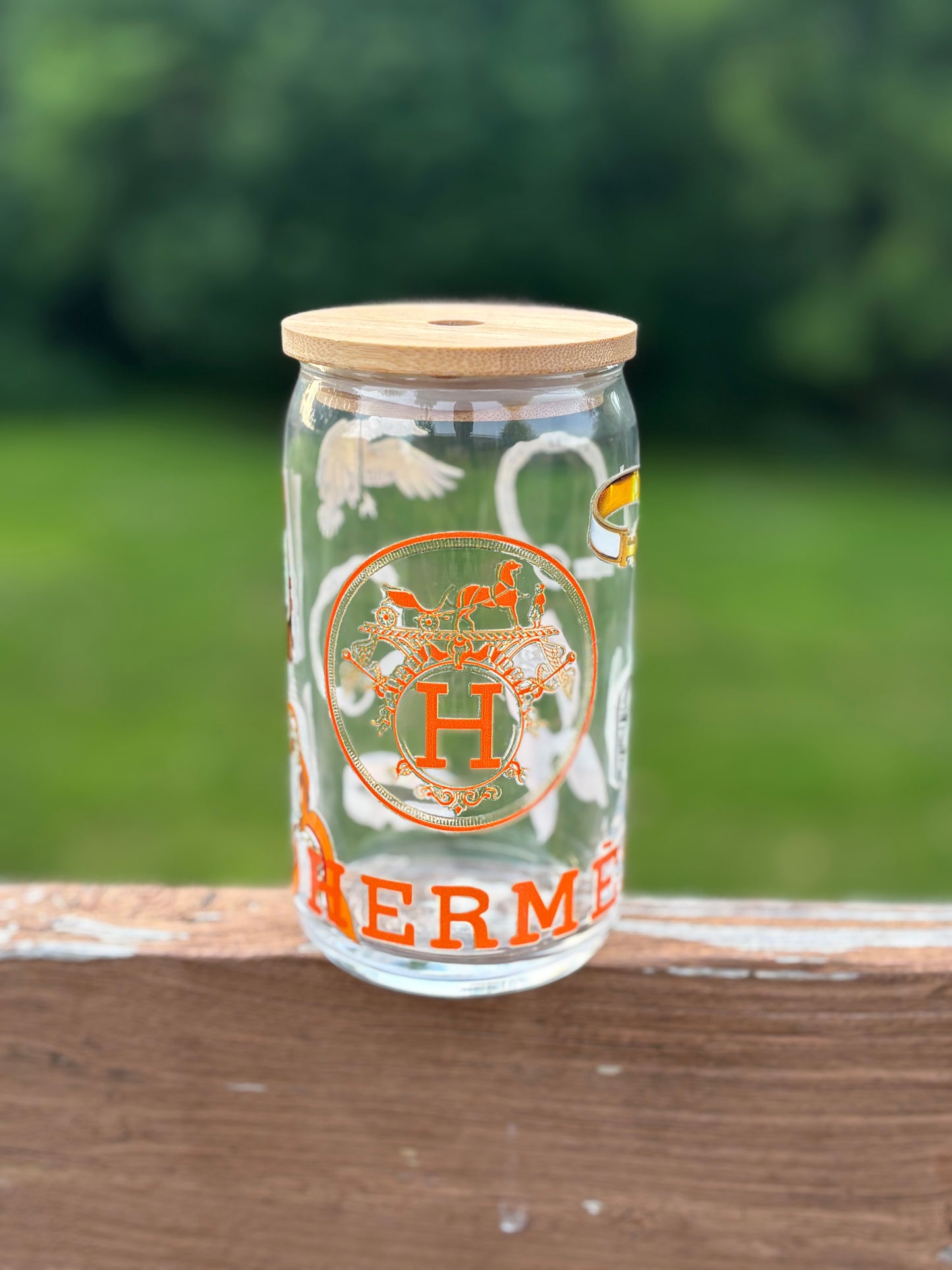 H Designer Glass Cup